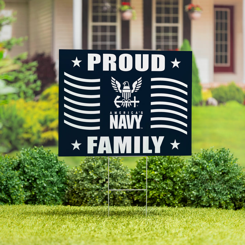 US Navy Proud Family Yard Sign