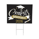 This Calls For Cake Graduation 2026 Yard Sign, "Congrats Graduate 2026", 24"x18"