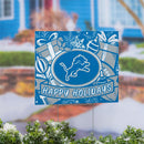 Detroit Lions Yard Sign, Holiday