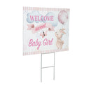 Yard Sign, Bunny Welcome Baby Girl