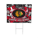 Chicago Blackhawks Yard Sign, Holiday