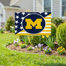 Michigan Wolverines Stars & Stripes Yard Sign