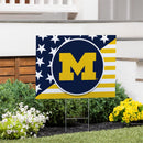Michigan Wolverines Stars & Stripes Yard Sign