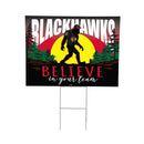 Chicago Blackhawks Yard Sign, Bigfoot