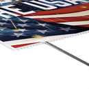 Red White & Bloom Yard Sign with H-Stake, "God Bless The USA", 24"x18"