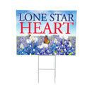 Hearts in Action for Texas Yard Sign "Lone Star Heart"