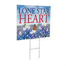 Hearts in Action for Texas Yard Sign "Lone Star Heart"