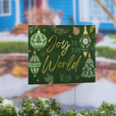Shades of Emerald Yard Sign, "Joy To The World", 24"x18"