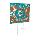 Miami Dolphins Yard Sign, Holiday