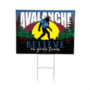 Colorado Avalanche Yard Sign, Bigfoot