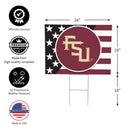 Florida State Seminoles Stars & Stripes Yard Sign