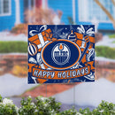 Edmonton Oilers Yard Sign, Holiday