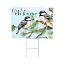 Snowbirds Chickadees Yard Sign with H-Stake, 24"x18"