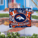 Denver Broncos Yard Sign, Holiday