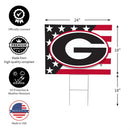 Georgia Bulldogs Stars & Stripes Yard Sign
