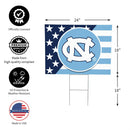 North Carolina Tar Heels Stars & Stripes Yard Sign
