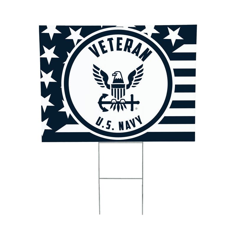 US Navy Veteran Yard Sign