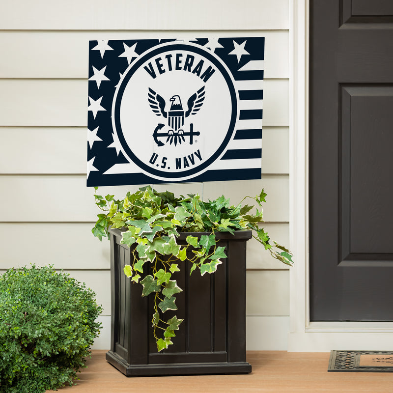 US Navy Veteran Yard Sign