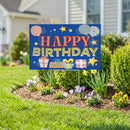 This Calls For Cake Yard Sign with H-Stake, "Happy Birthday", 24"x18"
