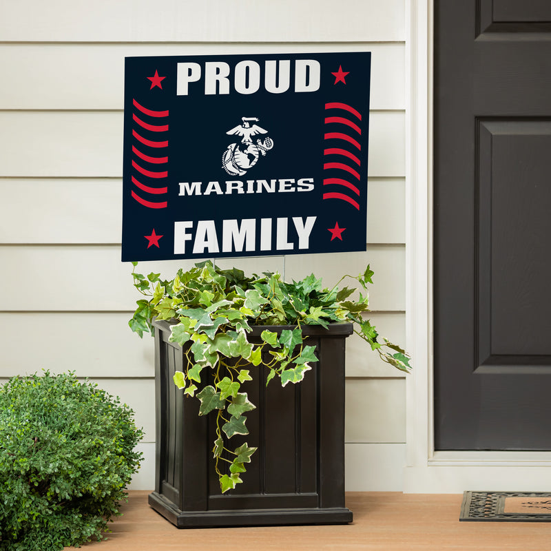 US Marine Proud Family Corps Yard Sign