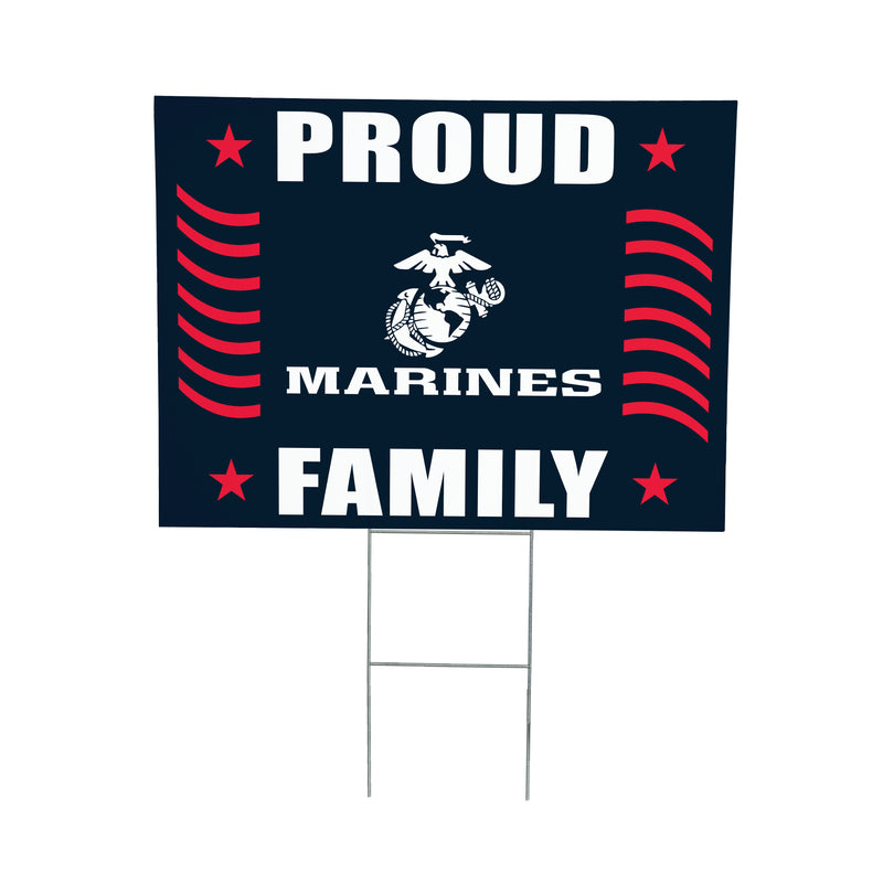 US Marine Proud Family Corps Yard Sign