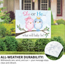 Yard Sign, Pink Blue Birds Gender Reveal