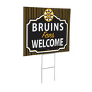 Boston Bruins 2025 Yard Sign, "Fans Welcome"