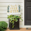This Calls For Cake Wedding Yard Sign, "Happily Ever After", 24"x18"