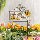 With God Anything Is Possible PVC Horizontal Yard Sign, 20"Wx 8"H