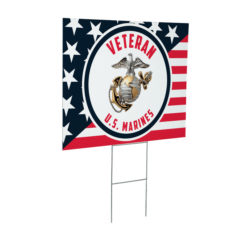US Marine Corps Veteran Yard Sign