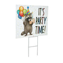 This Calls For Cake Yard Sign with H-Stake, "Its Party Time!", 24"x18"