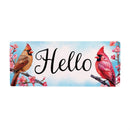 Cardinal Lovers PVC Horizontal Yard Sign, 20"Wx 8"H