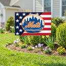 New York Mets Stars & Stripes Yard Sign