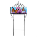 Lilac & Butterfly PVC Horizontal Yard Sign, 20"Wx 8"H