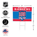 New York Rangers, 100 Anniversary Cororplast Yard Sign