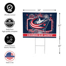 Columbus Blue Jackets Yard Sign, Patriotic