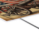 Red White & Bloom Yard Sign with H-Stake, USA 250, 24"x18"