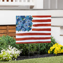 American Classic Blooming Americana Yard Sign, Flag, 24"x18"