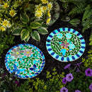 Cottage Garden Stepping Stone, Mosaic Floral, Glow in Dark, 2 Asst., 8"D