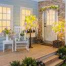 Cottage Garden Garland, LED Wisteria Gardland, 72"L