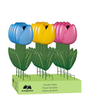 Hop Into Spring Garden Stake, Tulip Metal Garden Stake, Asst of 3, CDU