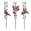 Cottage Garden Rain Gauge Plant Pick, 3 Styles, 8 Of Each,24PCS CDU
