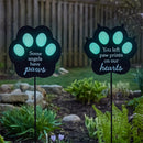 Memorial Garden Stake, GID Metal Memorial Paws Garden Stake, 2 Asst, 12pcs in Metal Display