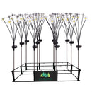 Cottage Garden Metal Daisy Solar Stake with Metal Display, 12Pcs