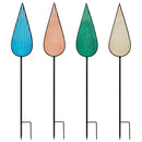 VivaStyle Glass Stake, Leaf, 55"H, Asst of 4