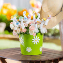 Ceramic Goose Plant Picks, 4 Styles, 6 Of each with Container