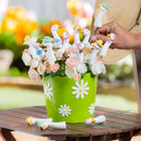 Ceramic Goose Plant Picks, 4 Styles, 6 Of each with Container