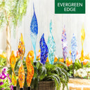 Edge Program Garden Stake Art Glass Garden Stake with Display, S 24"H M 30"H L 36"H