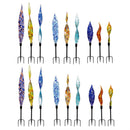 Edge Program Garden Stake Art Glass Garden Stake with Display, S 24"H M 30"H L 36"H