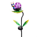 Cottage Garden Ant/Frog/Snail Flower Ball Solar Garden Stake with Metal Display, 3 Asst, 12 Pcs